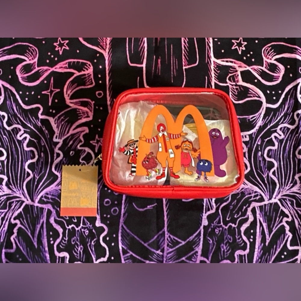 NWT McDonald's McDonaldland Characters Red and Yellow Cosmetic Bag Set sold out